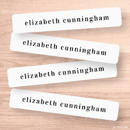 Modern Simple Chic Cute Typography Add Your Name Kids&#39; Labels