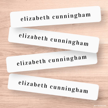 Modern Simple Chic Cute Typography Add Your Name Kids' Labels by SelectPartySupplies at Zazzle