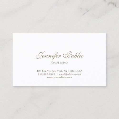 Modern Simple Chic Design Professional Elegant Business Card