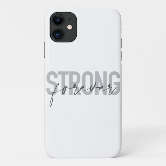 Modern, simple, chic elegant design Strong Forever Case-Mate iPhone Case (Back)