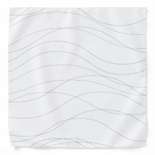 Modern, simple, chic, elegant wavy graphic lines bandana