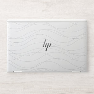 Modern, simple, chic, elegant wavy graphic lines HP laptop skin