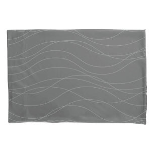 Modern, simple, chic, elegant wavy graphic lines pillow case