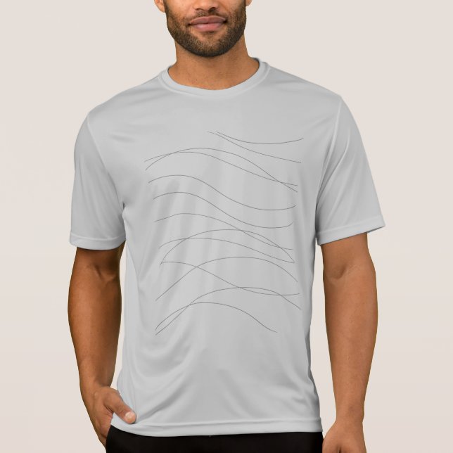 Modern, simple, chic, elegant wavy graphic lines T-Shirt (Front)