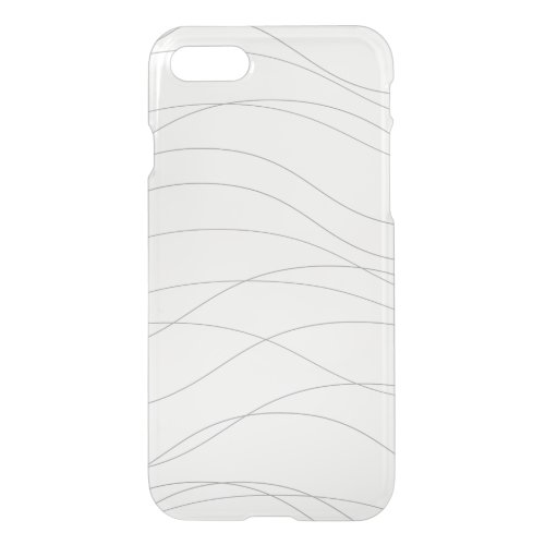 Modern simple chic elegant wavy graphic lines iPhone SE87 case
