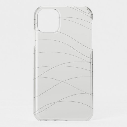 Modern simple chic elegant wavy graphic lines iPhone 11 case