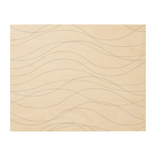 Modern, simple, chic, elegant wavy graphic lines wood wall art