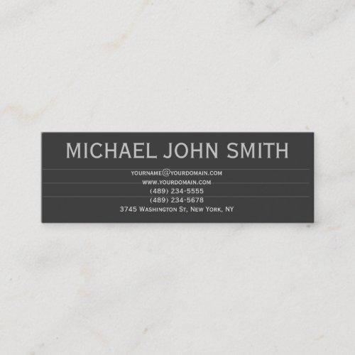 Modern Simple Chic Grey Consultant Business Card