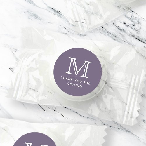 Modern Simple Chic Monogram Thank You For Coming Life Saver Mints