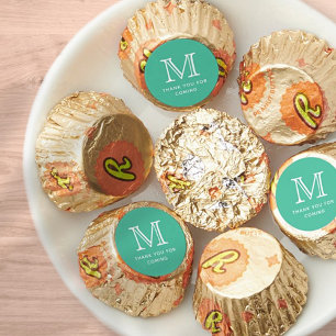 Modern Simple Chic Monogram Thank You For Coming Reese's Peanut Butter Cups