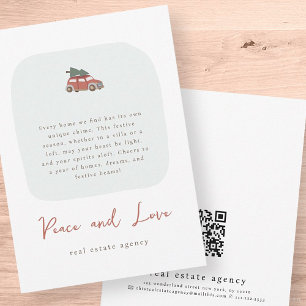 Modern Simple Chic Real Estate Business Holiday Card