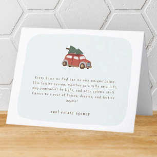 Modern Simple Chic Real Estate Business Holiday Card