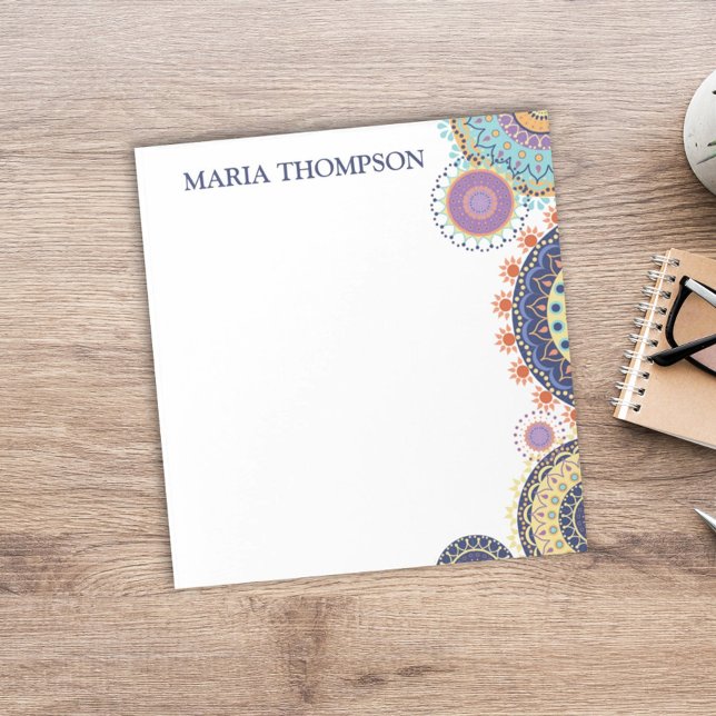 Modern Simple Chic Stylish Mandala Style Notepad (Creator Uploaded)