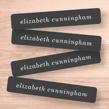 Modern Simple Chic Typography Add Your Name Kids' Labels by SelectPartySupplies at Zazzle
