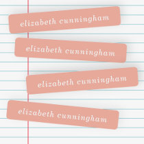Modern Simple Chic Typography Add Your Name Kids' Labels