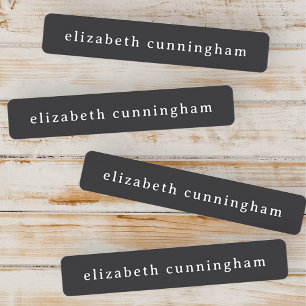 Modern Simple Chic Typography Add Your Name Kids' Labels
