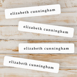 Modern Simple Chic Typography Add Your Name Kids' Labels