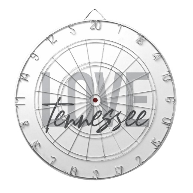 Modern, simple, chic, urban design Love Tennessee Dart Board (Front)