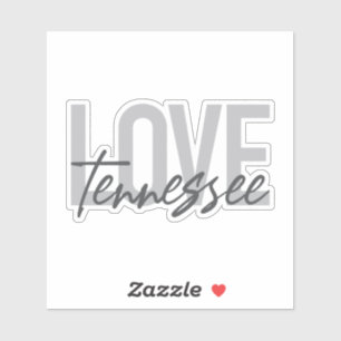 Modern, simple, chic, urban design Love Tennessee Sticker