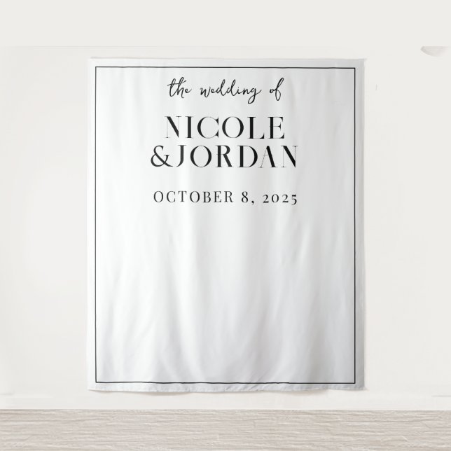 Modern Simple Chic Wedding Backdrop (Front)
