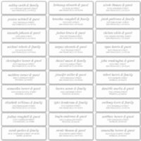 Modern Simple Chic Wedding Guest Names Address