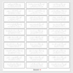 Modern Simple Chic Wedding Guest Names Address Sticker<br><div class="desc">Composed of simple sans serif and modern serif typography. These elements are simple,  elegant,  and modern. This has 30 stickers. 
 
 This is designed by White Paper Birch Co. exclusive for Zazzle.
 
 Available here:
 http://www.zazzle.com/store/whitepaperbirch</div>