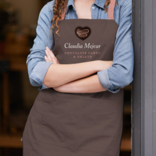 Modern Simple Chocolate Baker Brown Apron