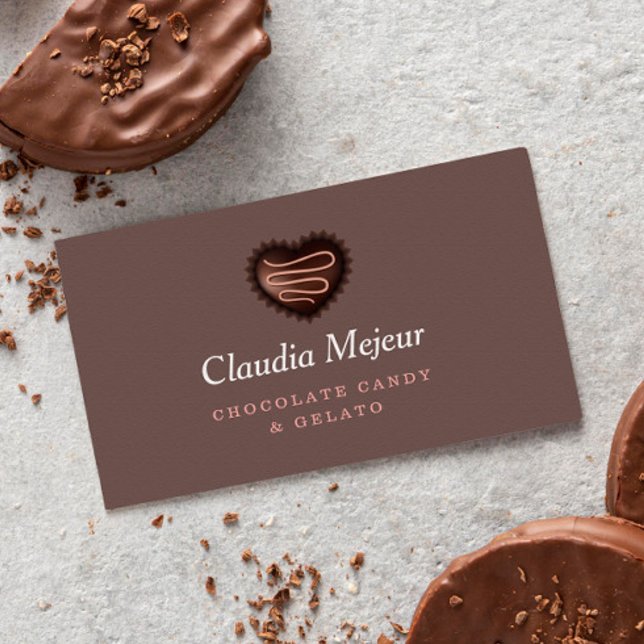 Modern Simple Chocolate Baker Brown Business Card (Creator Uploaded)