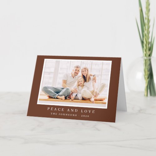 Modern Simple Christmas Custom Photo Holiday Card