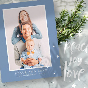 Modern Simple Christmas Custom Photo Holiday Card