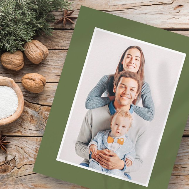 Modern Simple Christmas Custom Photo Holiday Card (Creator Uploaded)
