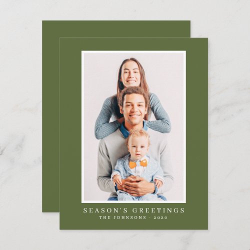 Modern Simple Christmas Custom Photo Holiday Card