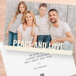 Modern Simple Christmas Greeting Family Photo Holiday Card