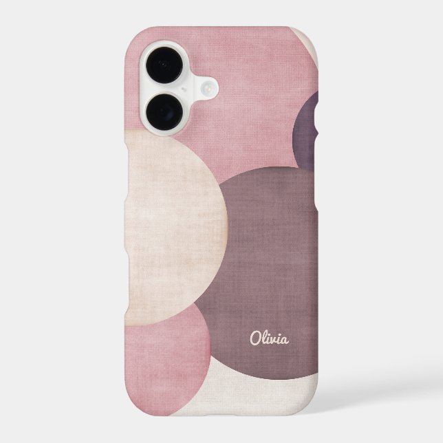 Modern Simple Circles Personalized Iphone Case (Back)