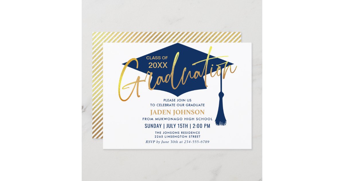 Modern Simple Class of 2021 Graduation Party Invitation | Zazzle.com