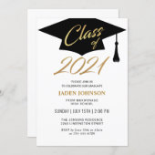 Modern Simple Class of 2021 Graduation Party Invitation (Front/Back)