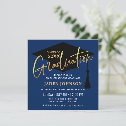 Modern Simple Class of 2023 PHOTO Graduation Party Invitation | Zazzle