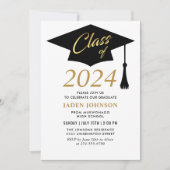 Modern Simple Class of 2024 Graduation Party Invitation (Front)
