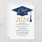Modern Simple Class of 2024 Photo Graduation Party Invitation (Front)