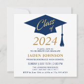 Modern Simple Class of 2024 PHOTO Graduation Party Invitation (Front)