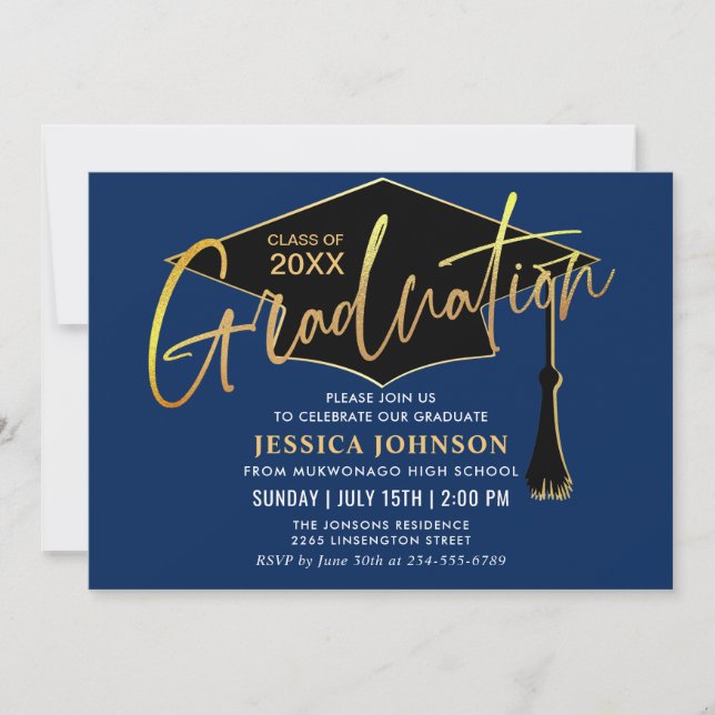 Modern Simple Class of 2026 Graduation Party Invitation (Front)