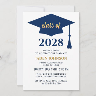 Modern Simple Class of 2026 Graduation Party Invitation