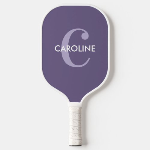 Modern Simple Classic Initial Purple Pickleball Paddle