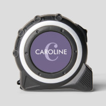 Modern Simple Classic Initial Purple Tape Measure