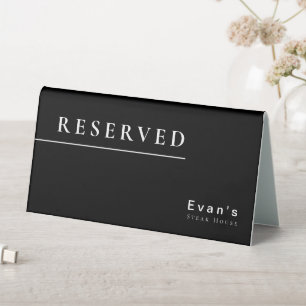 Modern Simple Clean Elegant Typography Reserved Table Tent
