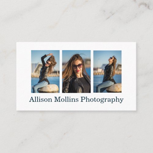 Modern Simple  Clean Photography Business Card