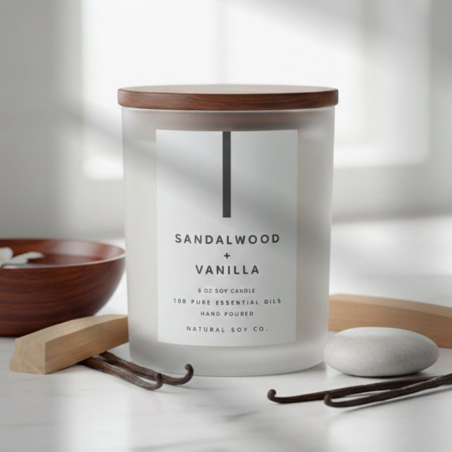 Modern Simple Clean White Minimalist Candle Label (Modern Simple Clean White Minimalist Candle Label )