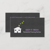 Modern Simple Cleaning Service Business Cards (Front/Back)