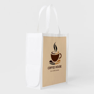 Modern Simple Coffee Shop barista business Card Grocery Bag