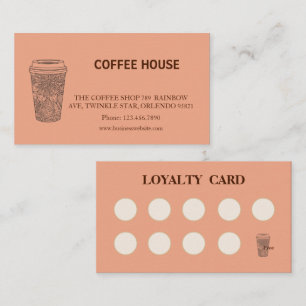 Modern simple coffee Shop Loyalty Card